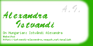 alexandra istvandi business card